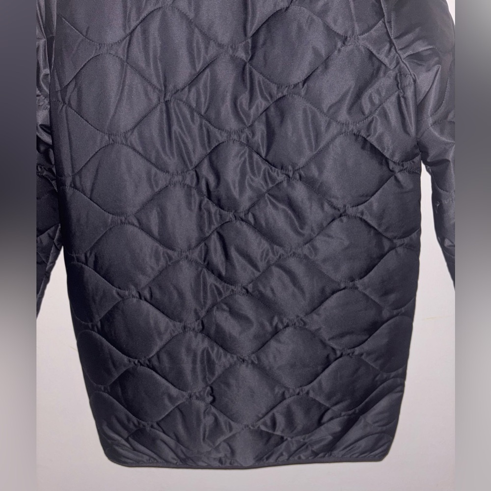 Quince Featherless Quilted Long Puffer Jacket Black Medium Preppy Minimalist - Picture 11 of 16